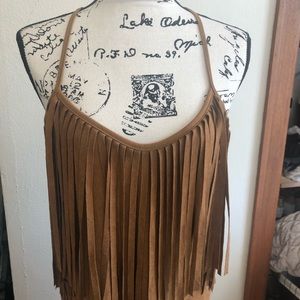 Sans Souci faux suede Pocohantas dress